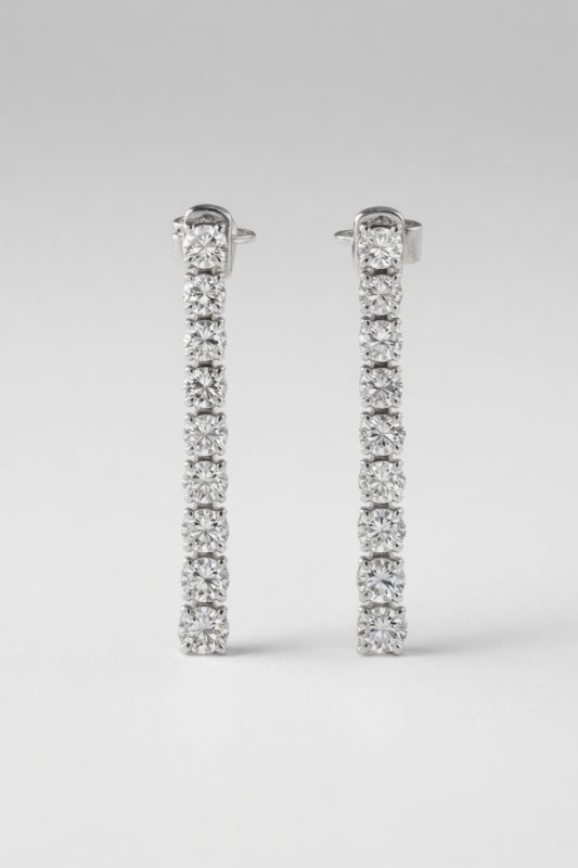 Diamond Line Earrings