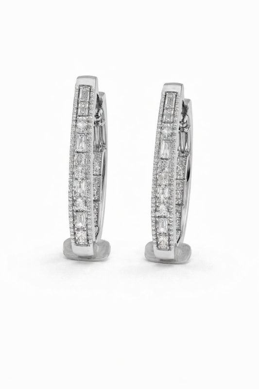 Baguette Hoops Earring