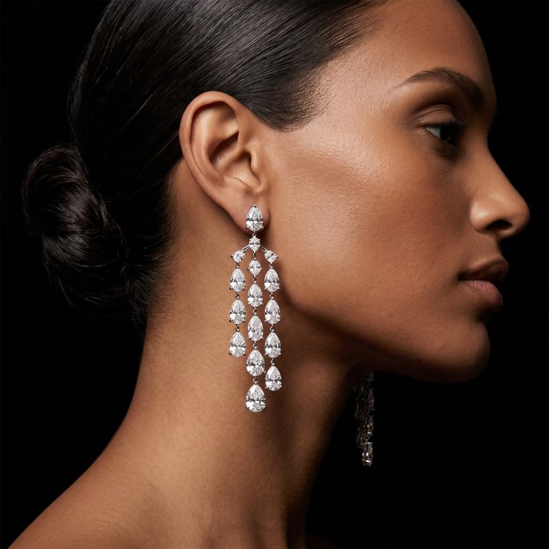 Pear Shape Drop Earrings