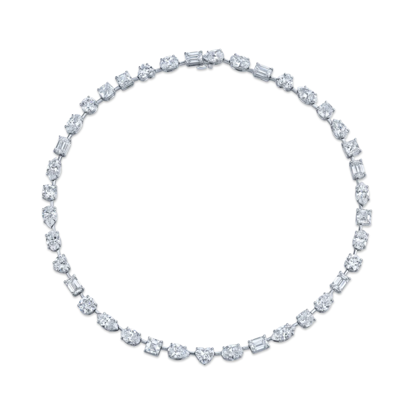 Classic Tennis Necklace Multi Shape