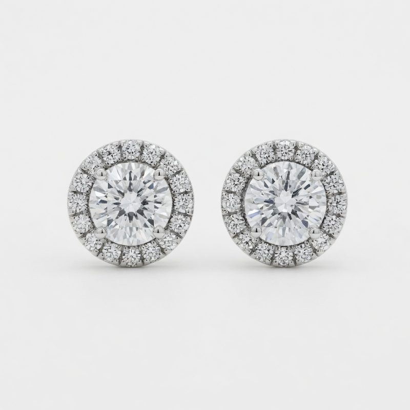 Classic Stud Earring with Halo