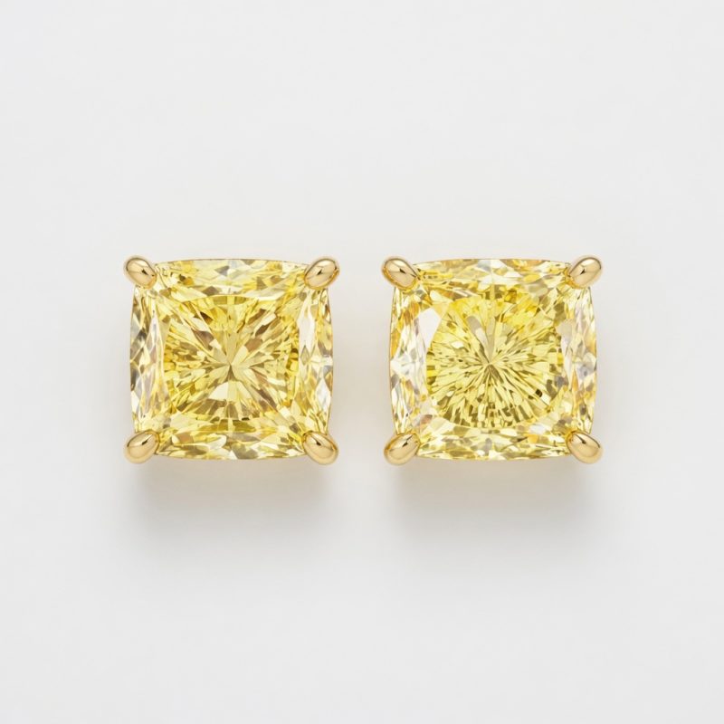 Yellow Stud Earrings